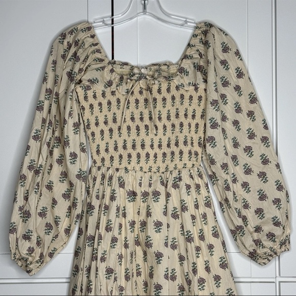 Ivy City Co Lettie Dress Purple Floral Boho Hippie Prairie Cottagecore Fairy NEW - Picture 3 of 16